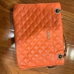 Rebecca Minkoff Orange Quilted Shoulder Bag